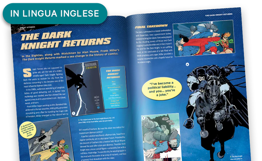 Image of an open magazine from a distance. A banner on the image reads "Magazines in English".