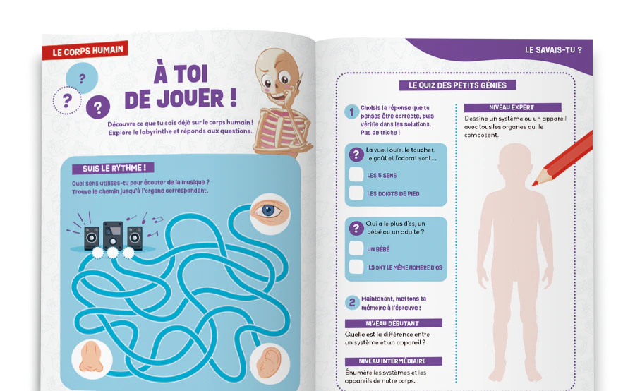 Image d’un magazine ouvert vue de loin.