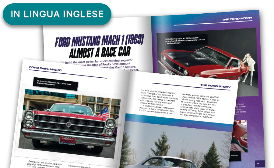 Immagine di una rivista aperta vista da lontano. Un banner sull’immagine riporta “Riviste in inglese”.