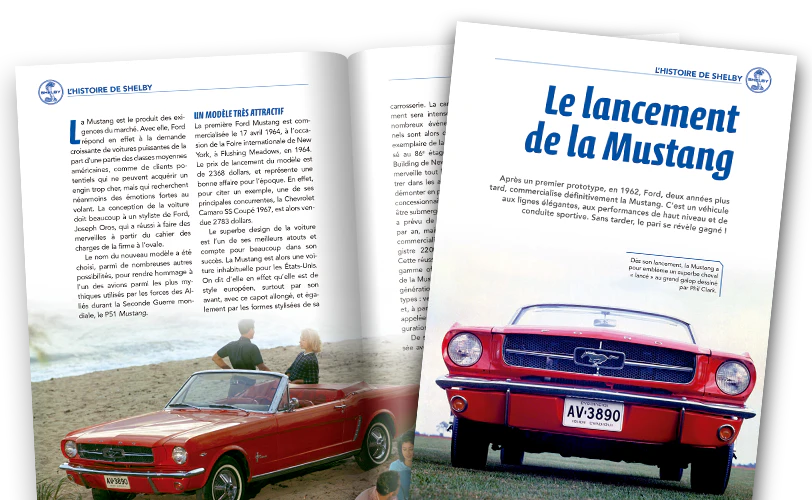 Image d’un magazine ouvert vue de loin.