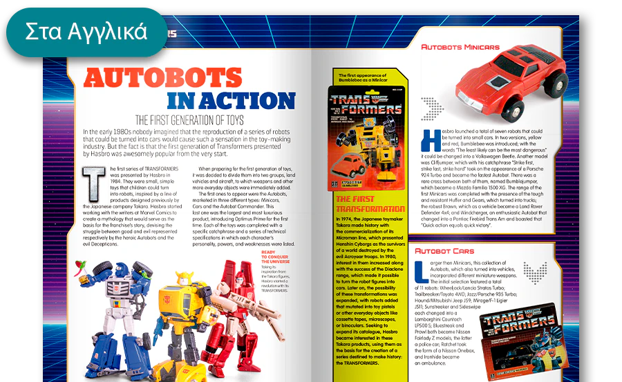 Obrázek otevřeného časopisu z dálky. Banner na obrázku obsahuje nápis „Časopisy v angličtině”.