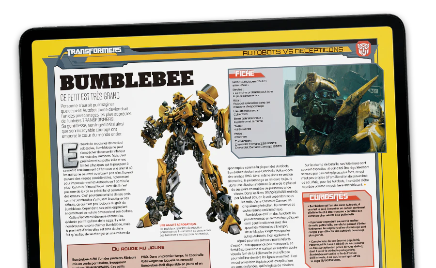 Image d’un magazine ouvert vue de loin.