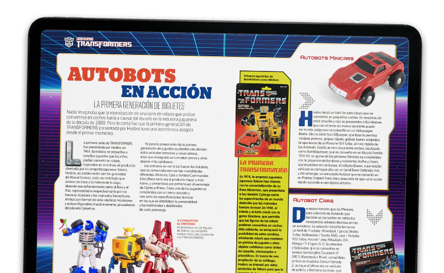 Imagen de una revista abierta vista desde lejos.