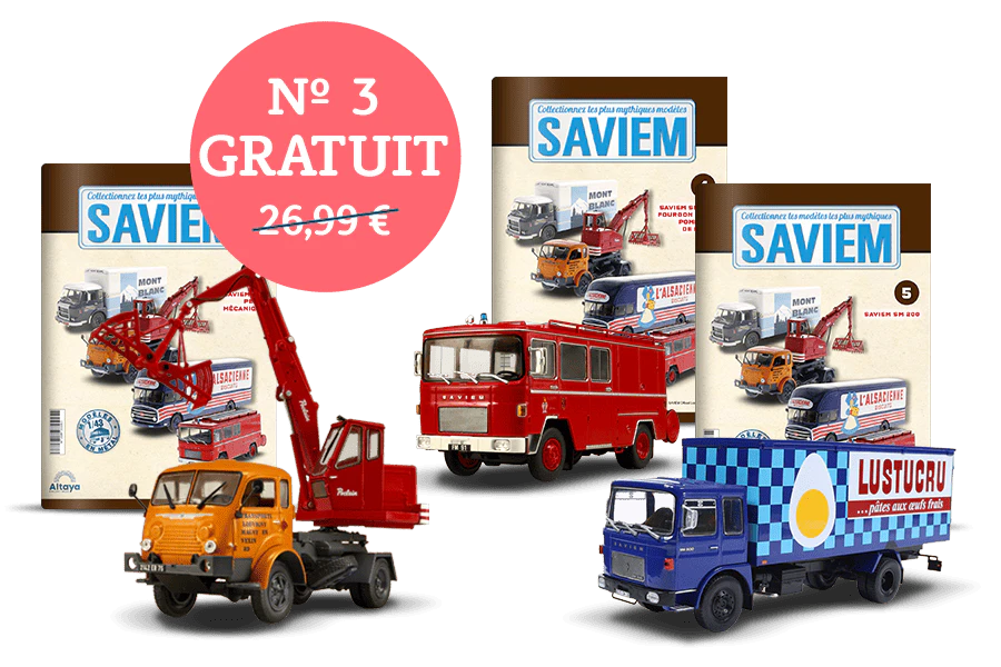 Image montrant deux couvertures de magazine avec le produit et deux figurines. Une bannière sur l’image indique « N°3 gratuit » dans un sceau circulaire et le prix 26,99€ barré.