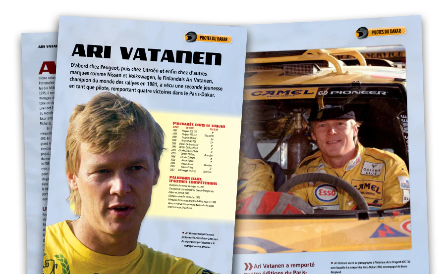 Image d’un magazine ouvert vue de loin.