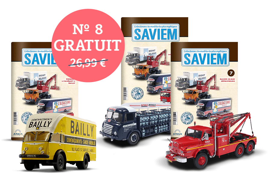 Image montrant deux couvertures de magazine avec le produit et deux figurines. Une bannière sur l’image indique « N°8 gratuit » dans un sceau circulaire et le prix 26,99€ barré.
