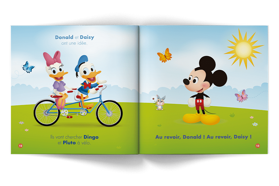Disney My First Friends - Subscription Digital Issues Image d’un livre ouvert vue de loin.
