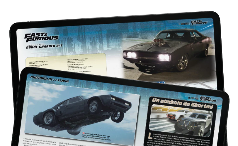 Imagen de una revista abierta vista desde lejos.