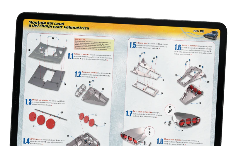 Imagen de una revista abierta vista desde lejos.
