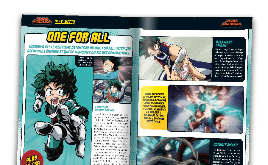 Image d’un magazine ouvert vue de loin.