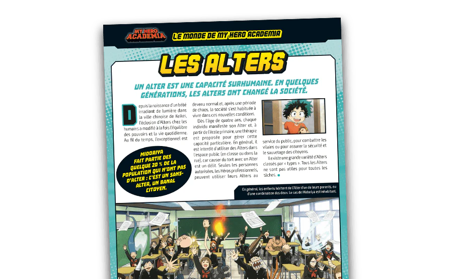 Image d’un magazine ouvert vue de loin.