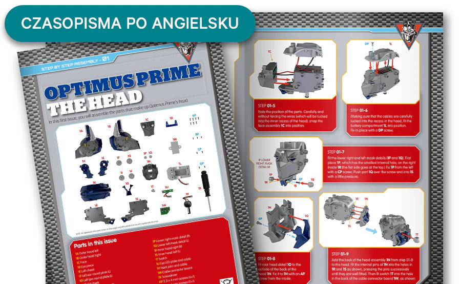 Obraz otwartego magazynu z oddali. Baner na obrazie zawiera napis „Czasopisma w języku angielskim”.