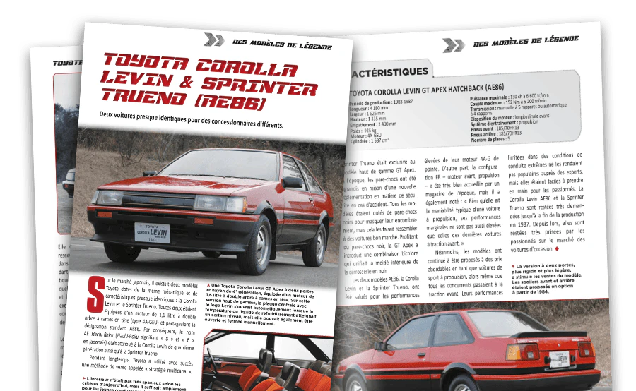 Image d’un magazine ouvert vue de loin.