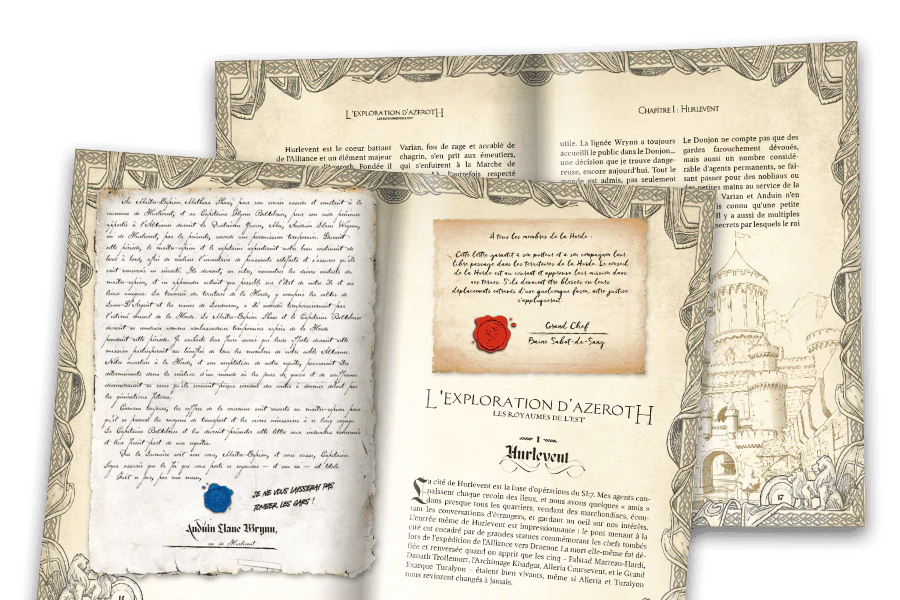 Image d’un magazine ouvert vue de loin.